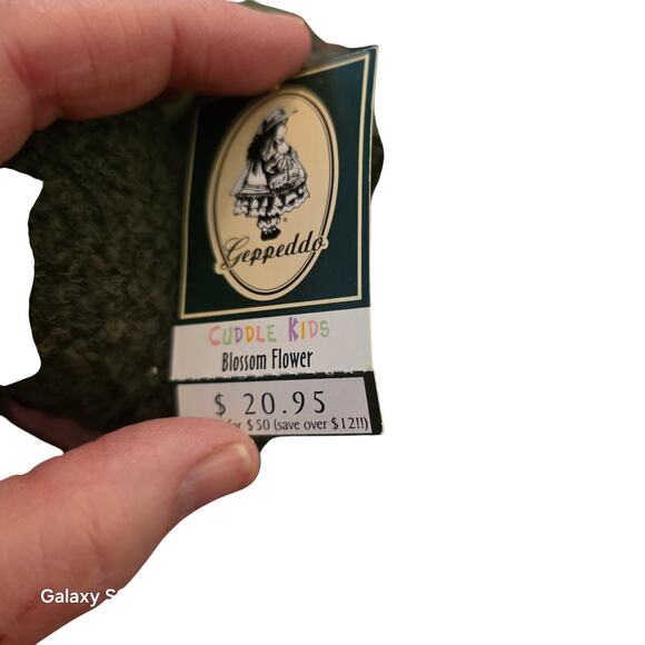 Geppeddo Blossom Flower Cuddle Kids Doll Sophie Porcelain Face 8.5” Plush 2001 - Picture 4 of 6